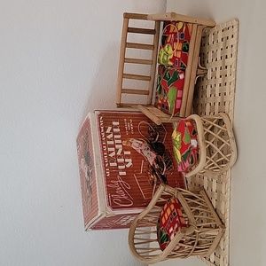 VINTAGE CHARLY RATTAN FURNITURE SET 1977